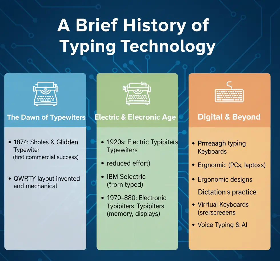 A visual history from old typewriters to modern keyboards